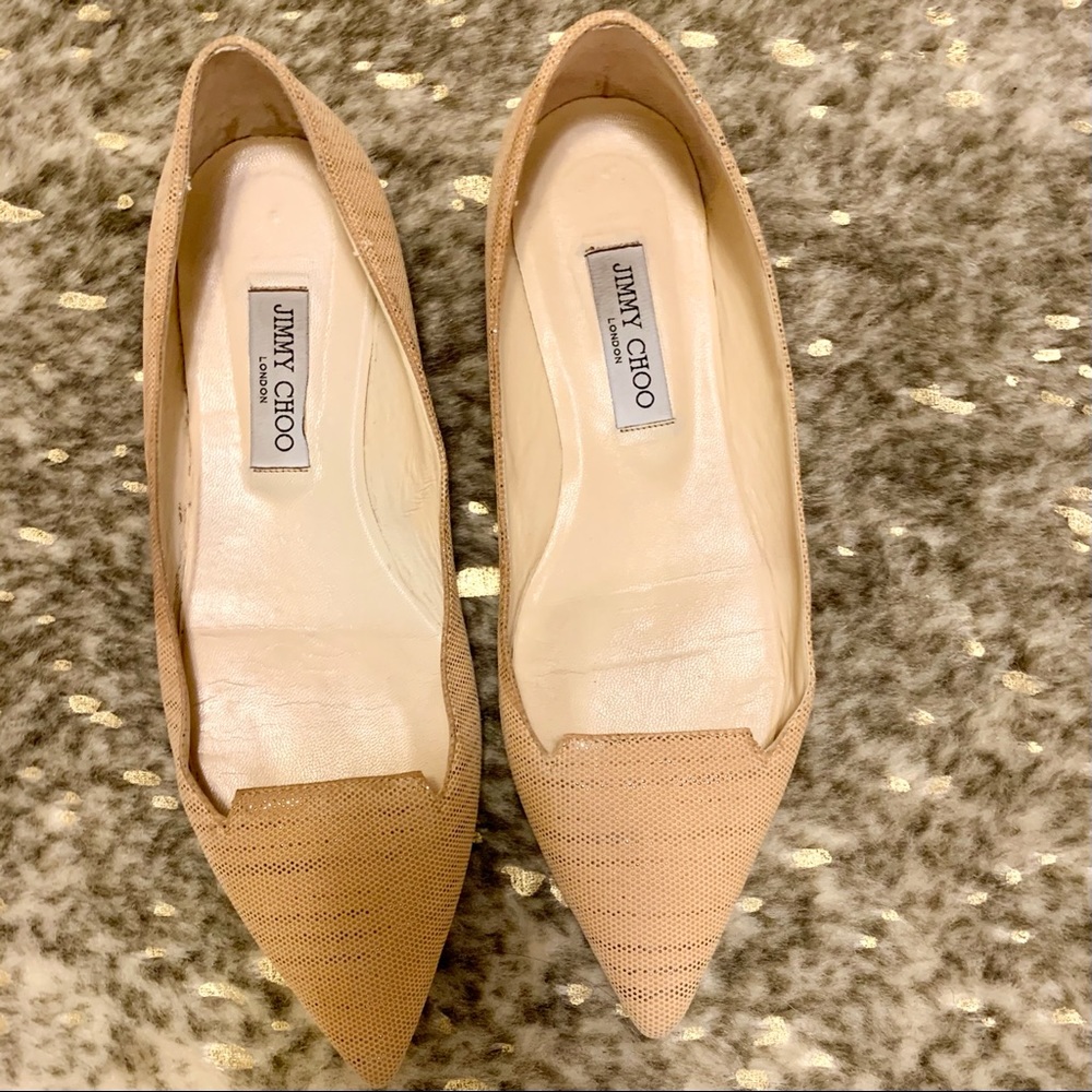 Jimmy Choo Attila Pixelated Leather Flat - Picture 4 of 5